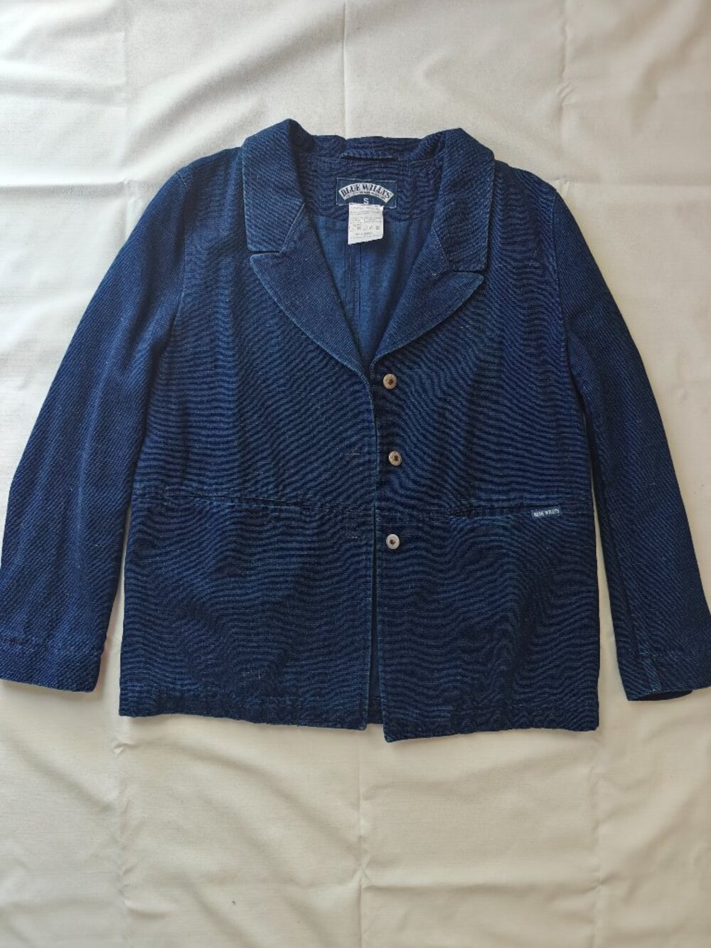 Blue Willi's Vintage Heavyweight Indigo Cotton Notched Collar Jacket